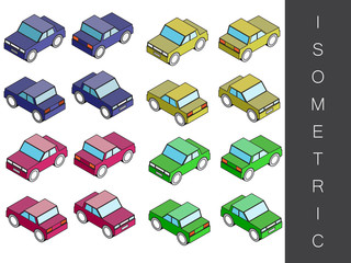 Isometric transport icon set.