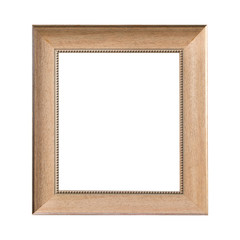Fototapeta premium Wood frame isolated on white