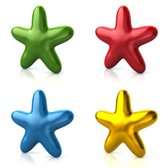 Obraz premium Set of shiny stars