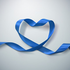 Blue Ribbon Heart. 