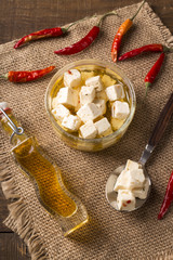 feta cheese with red pepper