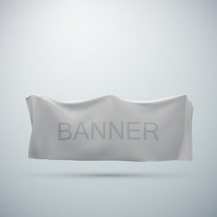 white textile banner mock-up