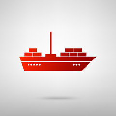 Red icon with shadow