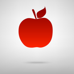 Red icon with shadow