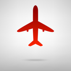 Red icon with shadow