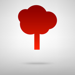 Red icon with shadow