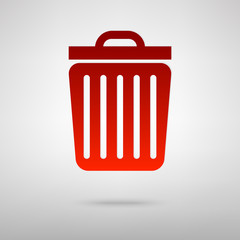 Red icon with shadow