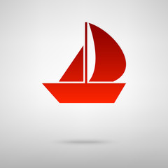 Red icon with shadow