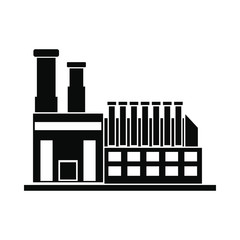 Factory building black simple icon
