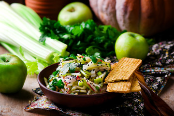 the crackling salad from a celery and other vegetables