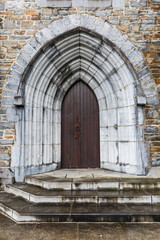 Closed church door