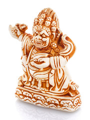 Chinese culture figurine on a white bacgroung