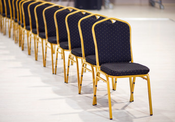 Row of chairs in a boardroom