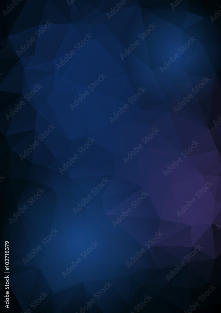 Poster modern geometric shape abstract background dark blue color schem