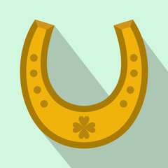 Golden horseshoe flat icon