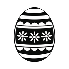 Easter egg black simple icon 