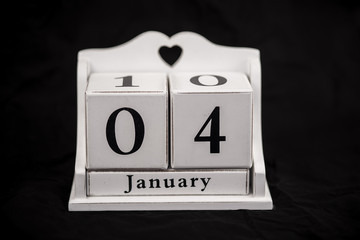 Calendar cubes January