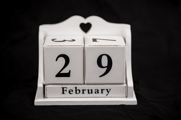 Calendar cubes February, twenty-eighth, 28, 28th