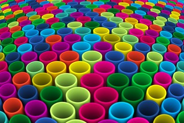 abstract colorful background tube mosaic