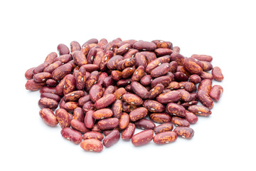 Red beans isolated on the white.