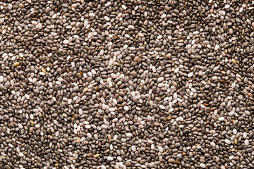 Chia seeds on the background.