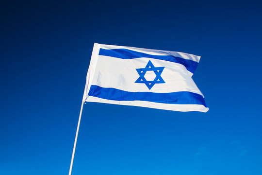 Israeli flag closeup