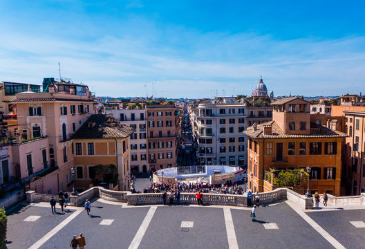 The Spanish steps in Rome, Italy