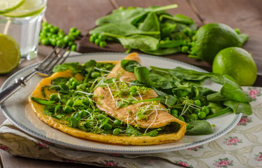Egg omelette with herbs