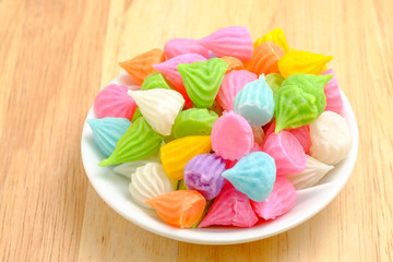 Aalaw thai candy dessert with filter effect retro vintage style