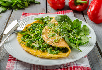 Egg omelette with herbs