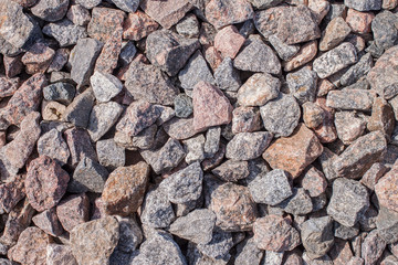 Stones of gray color of the different size