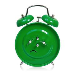 Big green alarm clock