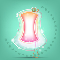 Three dimensions label and fonts