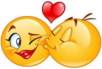 Emoticons kissing