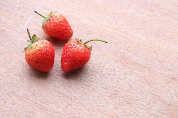 fresh strawberry on table