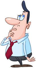 Business man thinking