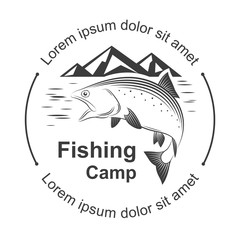 catch fish symbol, vector