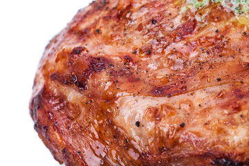 Delicious beef steak.