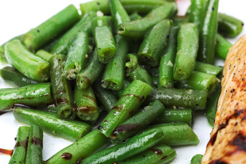 Delicious fried french beans.
