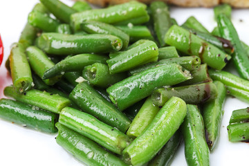 Delicious fried french beans.