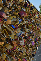 the Pont des Arts,locks of love