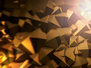 Abstract pyramidal shape. 3d rendering