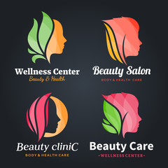 Beauty Salon Logo, Icons and Design Elements