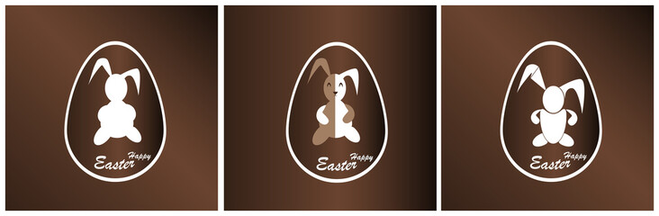 Banner Easter Bunny in a chocolate egg.