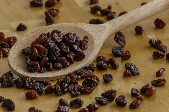 Raisins on a table