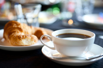 Cup of americano, shallow focus