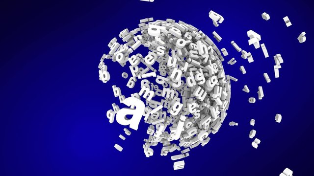Letter Ball Sphere 3d Alphabet Animation
