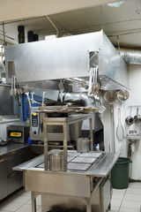 Typical kitchen of a restaurant