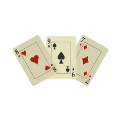 Playing cards flat 