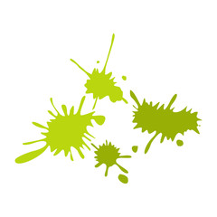 Paintball green blots flat icon
